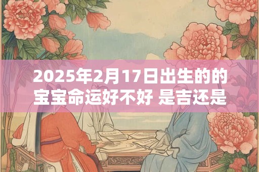 2025年2月17日出生的的宝宝命运好不好 是吉还是凶