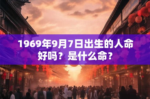 1969年9月7日出生的人命好吗？是什么命？