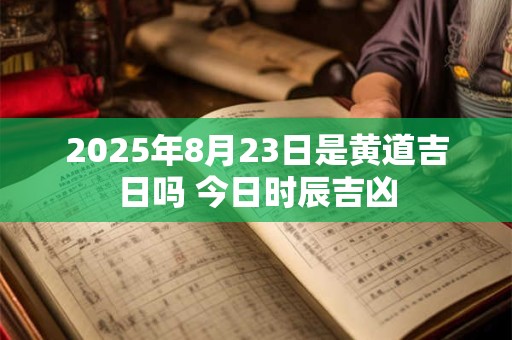 2025年8月23日是黄道吉日吗 今日时辰吉凶
