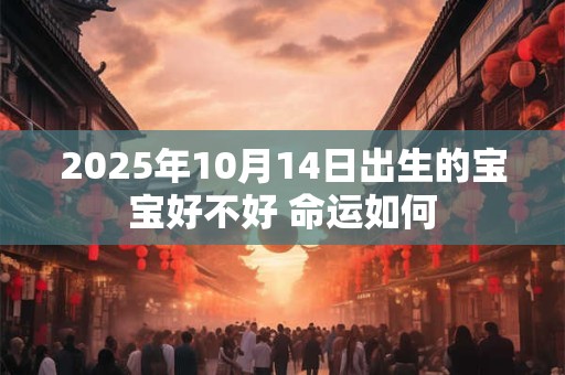 2025年10月14日出生的宝宝好不好 命运如何
