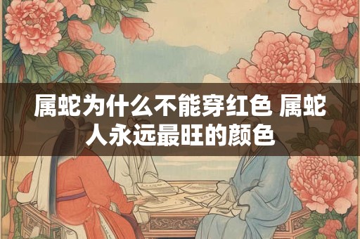 属蛇为什么不能穿红色 属蛇人永远最旺的颜色