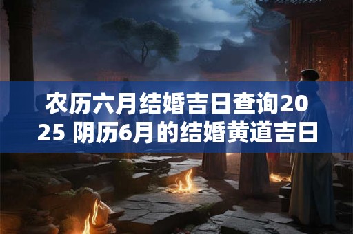 农历六月结婚吉日查询2025 阴历6月的结婚黄道吉日一览表