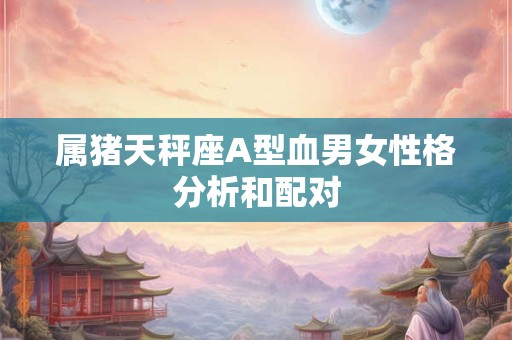 属猪天秤座A型血男女性格分析和配对