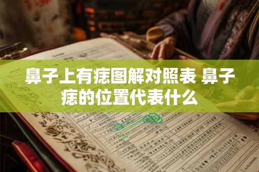 鼻子上有痣图解对照表 鼻子痣的位置代表什么