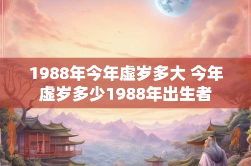 1988年今年虚岁多大 今年虚岁多少1988年出生者