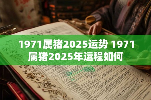 1971属猪2025运势 1971属猪2025年运程如何