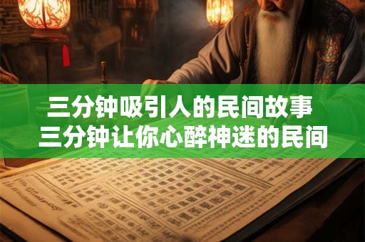 三分钟吸引人的民间故事 三分钟让你心醉神迷的民间传说
