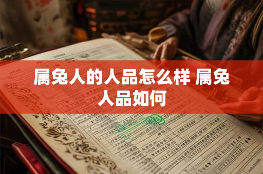 属兔人的人品怎么样 属兔人品如何