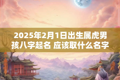 2025年2月1日出生属虎男孩八字起名 应该取什么名字