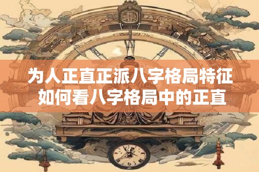 为人正直正派八字格局特征 如何看八字格局中的正直正派特征