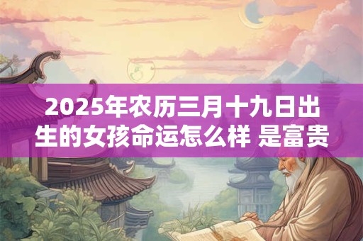2025年农历三月十九日出生的女孩命运怎么样 是富贵命吗