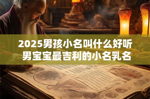 2025男孩小名叫什么好听 男宝宝最吉利的小名乳名