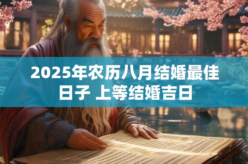 2025年农历八月结婚最佳日子 上等结婚吉日