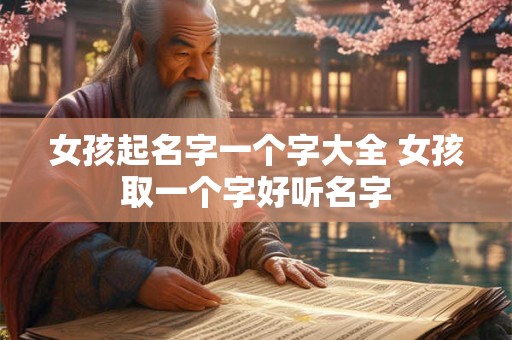 女孩起名字一个字大全 女孩取一个字好听名字