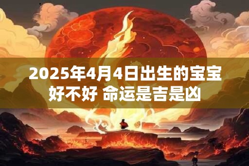 2025年4月4日出生的宝宝好不好 命运是吉是凶