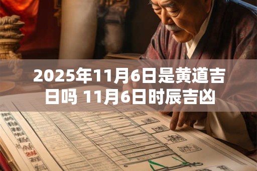 2025年11月6日是黄道吉日吗 11月6日时辰吉凶