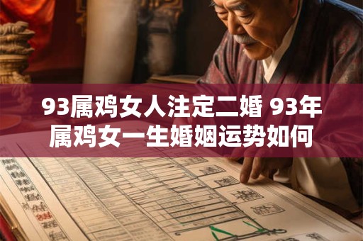 93属鸡女人注定二婚 93年属鸡女一生婚姻运势如何
