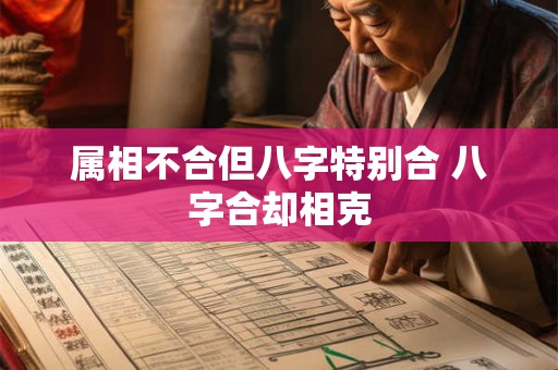 属相不合但八字特别合 八字合却相克