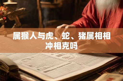 属猴人与虎、蛇、猪属相相冲相克吗