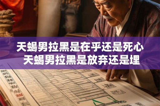天蝎男拉黑是在乎还是死心 天蝎男拉黑是放弃还是埋怨