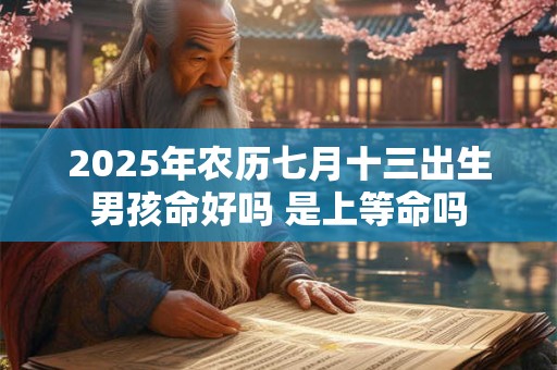 2025年农历七月十三出生男孩命好吗 是上等命吗 2025年农历七月十三出生男孩命好吗 是上等命吗