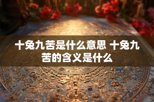 十兔九苦是什么意思 十兔九苦的含义是什么