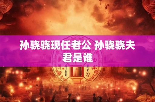 孙骁骁现任老公 孙骁骁夫君是谁