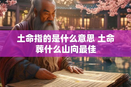 土命指的是什么意思 土命葬什么山向最佳