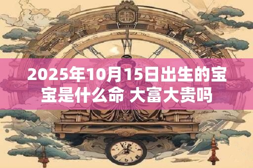 2025年10月15日出生的宝宝是什么命 大富大贵吗