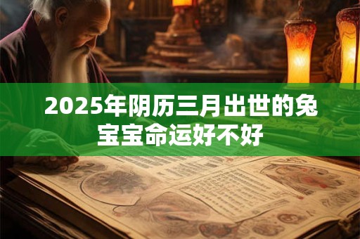 2025年阴历三月出世的兔宝宝命运好不好