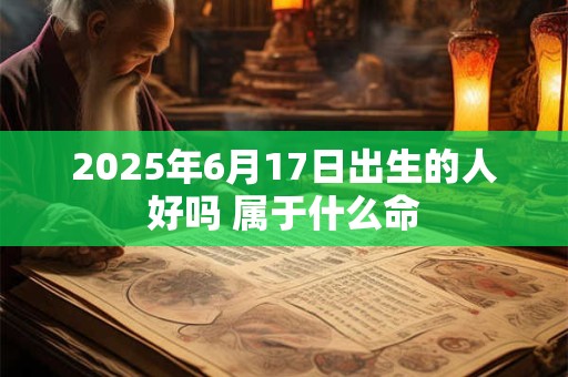 2025年6月17日出生的人好吗 属于什么命