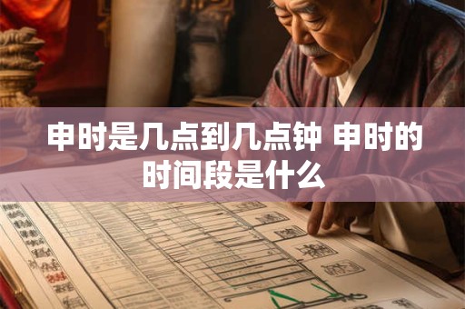 申时是几点到几点钟 申时的时间段是什么