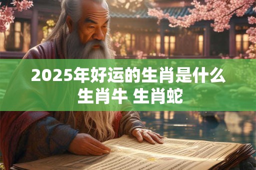 2025年好运的生肖是什么 生肖牛 生肖蛇