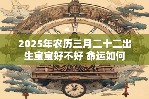 2026年农历三月二十二出生宝宝好不好 命运如何