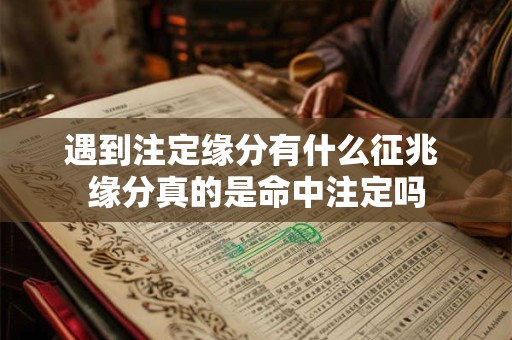 遇到注定缘分有什么征兆 缘分真的是命中注定吗