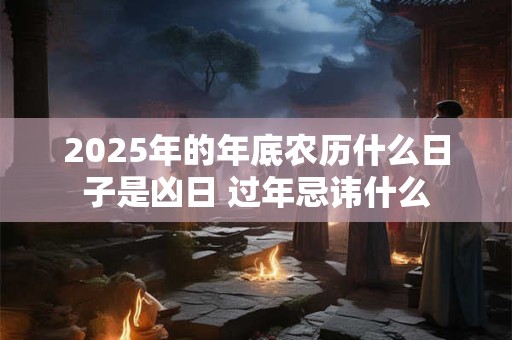 2025年的年底农历什么日子是凶日 过年忌讳什么