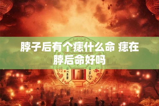 脖子后有个痣什么命 痣在脖后命好吗