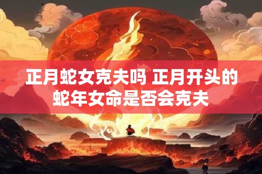 正月蛇女克夫吗 正月开头的蛇年女命是否会克夫