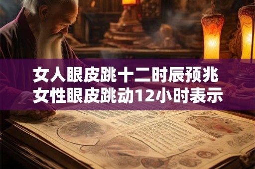 女人眼皮跳十二时辰预兆 女性眼皮跳动12小时表示什么预兆