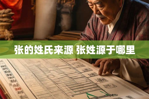 张的姓氏来源 张姓源于哪里