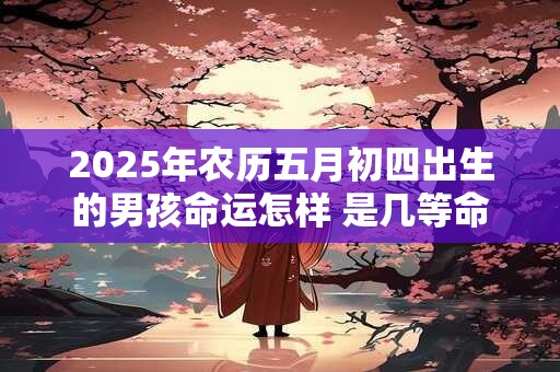 2025年农历五月初四出生的男孩命运怎样 是几等命