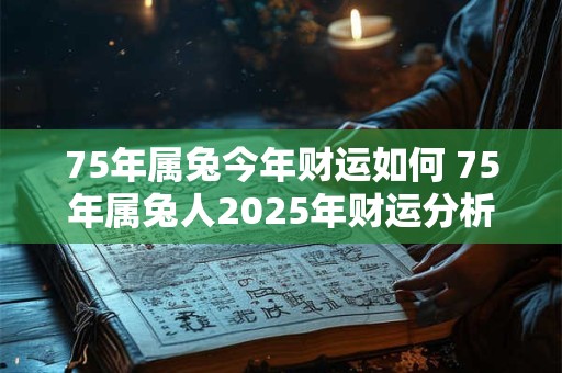 75年属兔今年财运如何 75年属兔人2025年财运分析