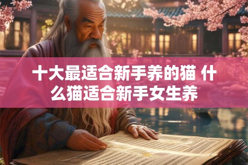 十大最适合新手养的猫 什么猫适合新手女生养
