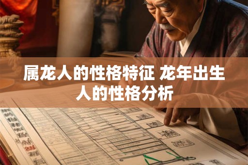 属龙人的性格特征 龙年出生人的性格分析