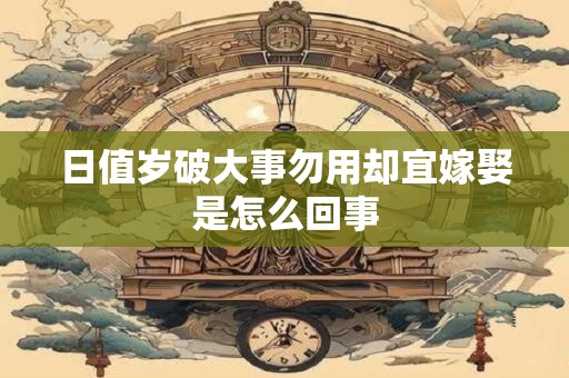 日值岁破大事勿用却宜嫁娶是怎么回事