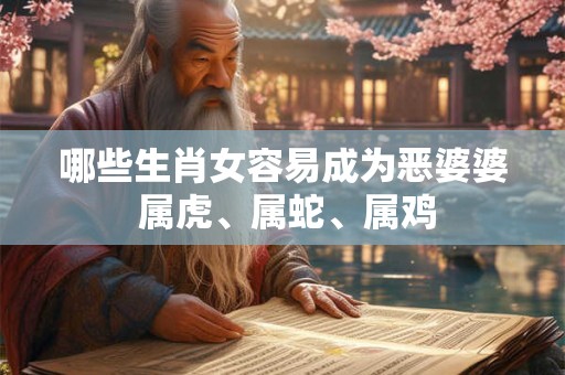 哪些生肖女容易成为恶婆婆 属虎、属蛇、属鸡