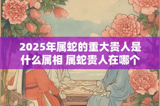 2025年属蛇的重大贵人是什么属相 属蛇贵人在哪个方向