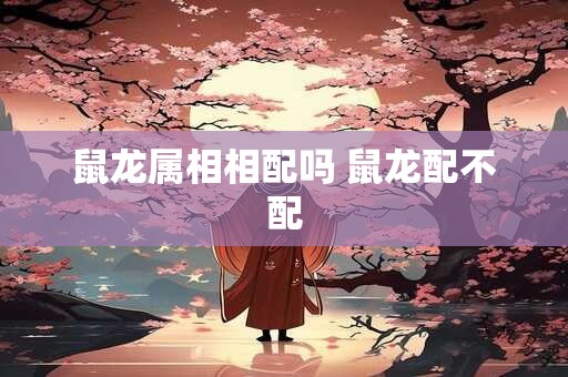 鼠龙属相相配吗 鼠龙配不配