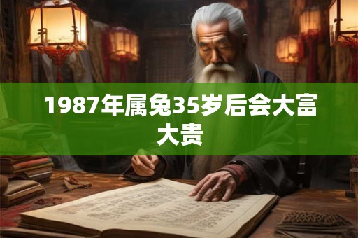 1987年属兔35岁后会大富大贵