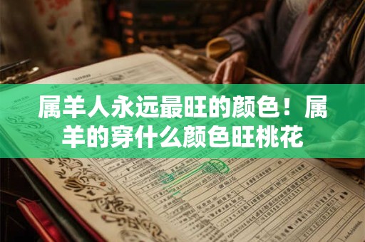 属羊人永远最旺的颜色！属羊的穿什么颜色旺桃花